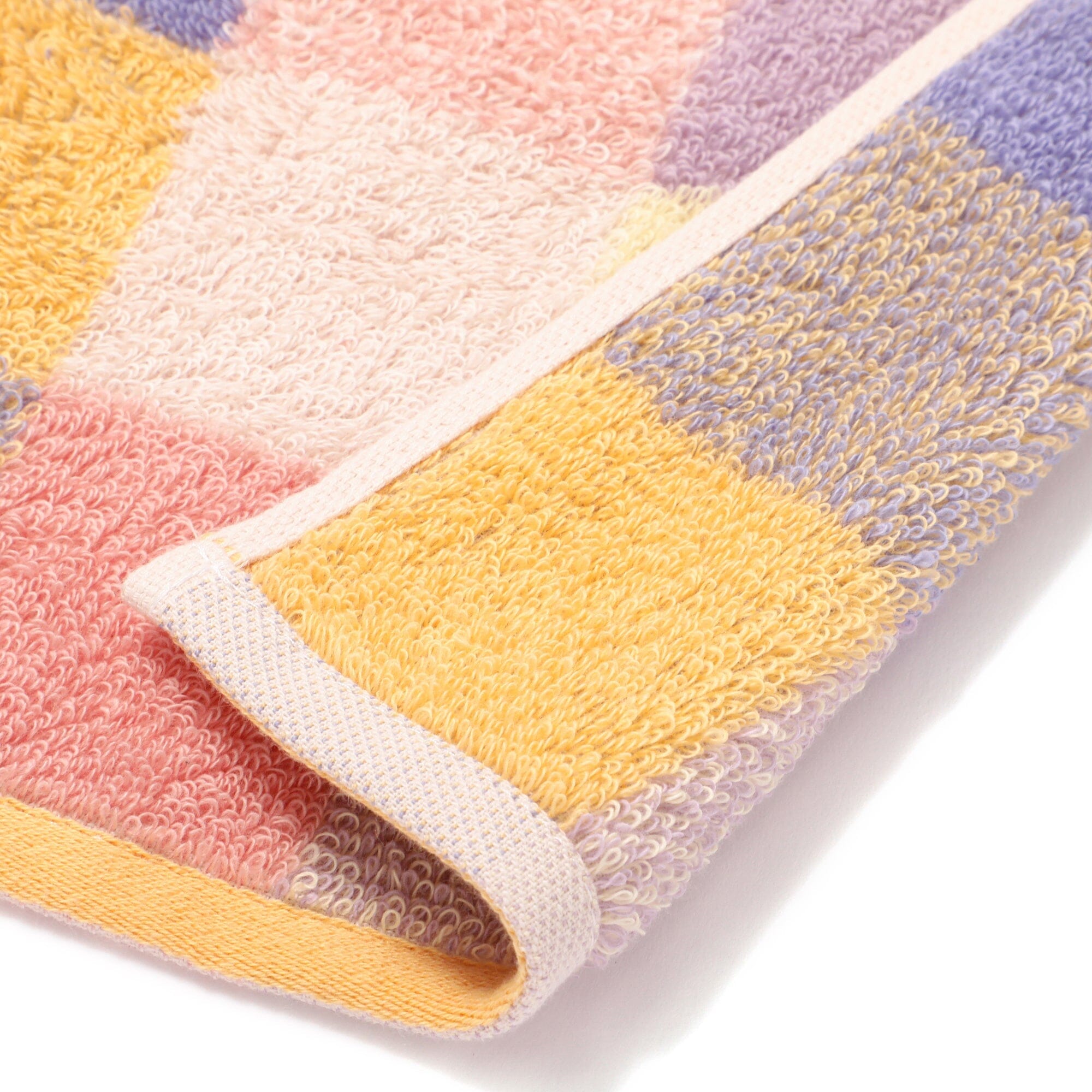 Antibacterial & Deodorant Check Pattern Face Towel - Soft Yellow for Gym, Travel & Daily Skincare Routine