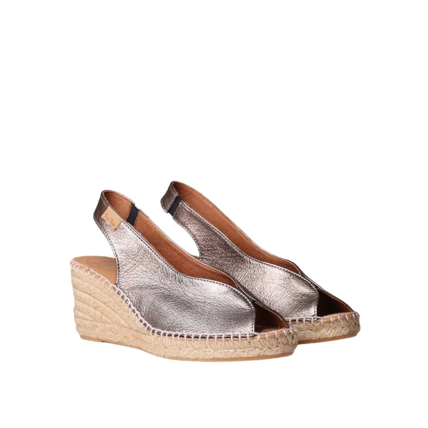 Women's Plain Leather Wedge Sandals - Laila P - Comfortable & Stylish for Casual Outings, Work & Summer Wear