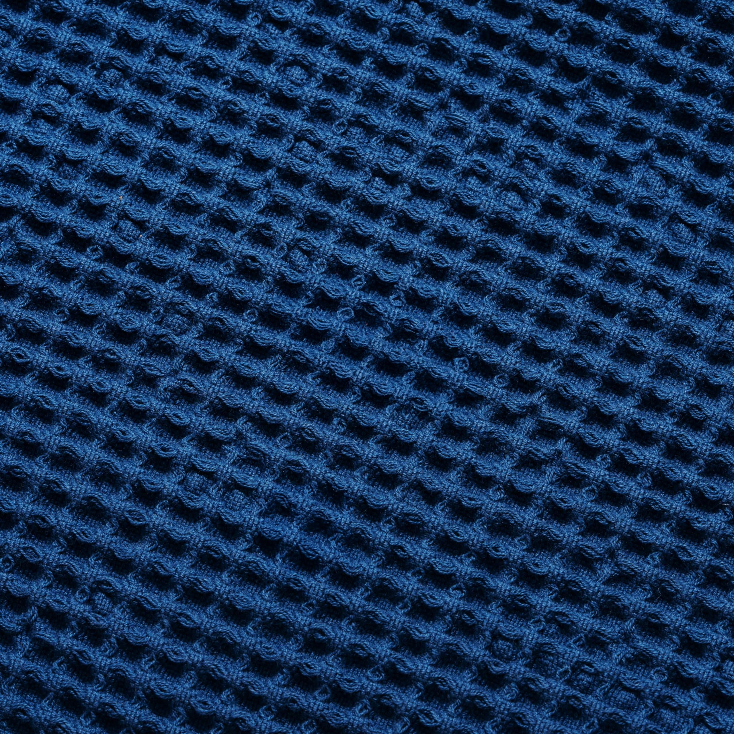 Organic Cotton Twin Size Blanket - 100% Natural Waffle Weave Blanket for Twin XL Bed - Soft, Breathable & Lightweight Blue Blanket - Perfect for Adults, Teens & Kids - 68