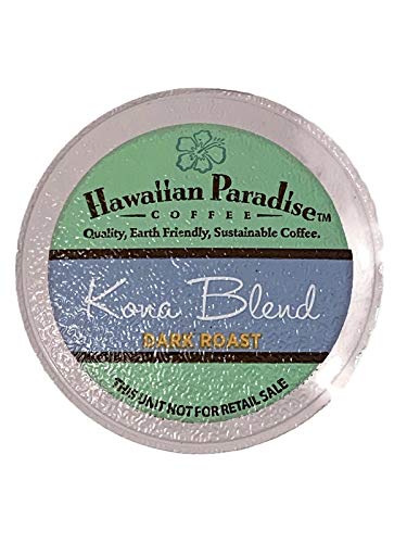 Hawaiian Paradise Coffee 10% Kona Roast Single Serve Pods - 108 Count Loose K-Cups - Dark Roast - Compatible with Keurig K-Cup Brewers - Perfect for Home, Office & Travel Coffee Lovers