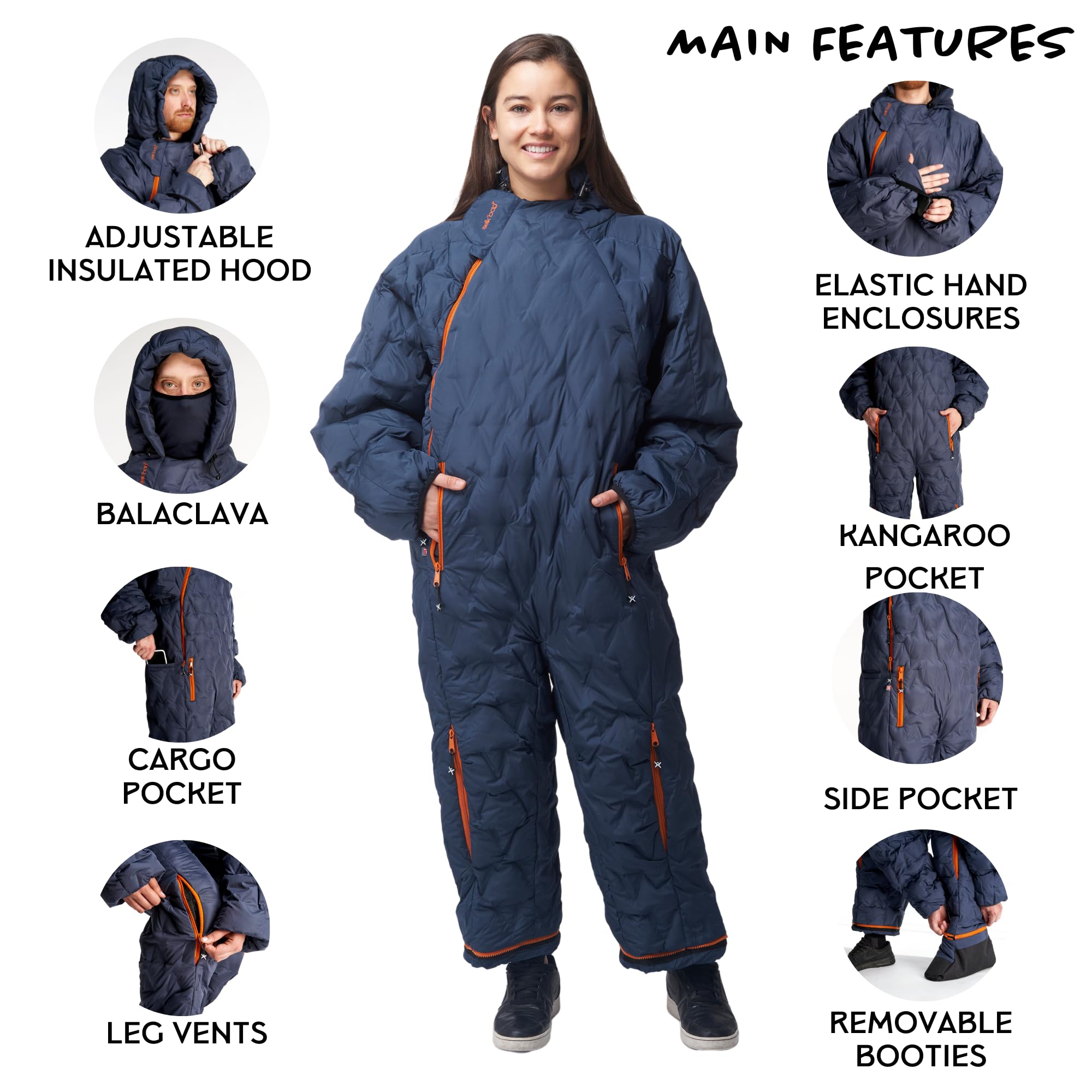 Selk'bag Pro Wearable Sleeping Bag - Lightweight & Portable for Camping, Hiking, Backpacking, RV Travel, Home Lounging | Indoor & Outdoor Use for Adults | Perfect for Cold Weather Adventures & Cozy Nights