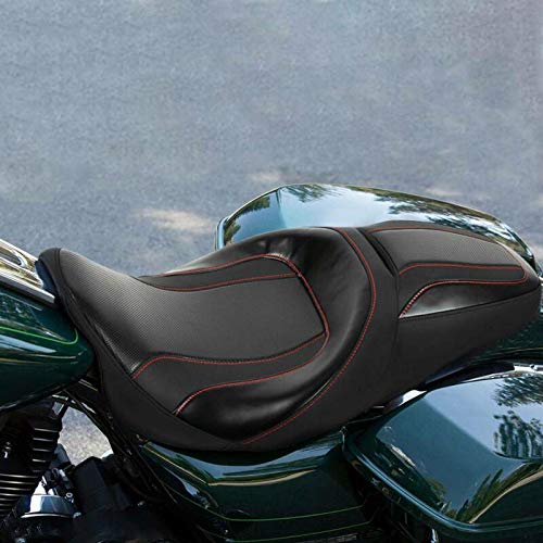 Harley Davidson Road King Street Glide Electra Glide Road Glide 2-Up Bucket Seat (2009-2023) - Comfortable Motorcycle Driver & Passenger Seat for Long Rides - Perfect for Touring, Cruising & Road Trips