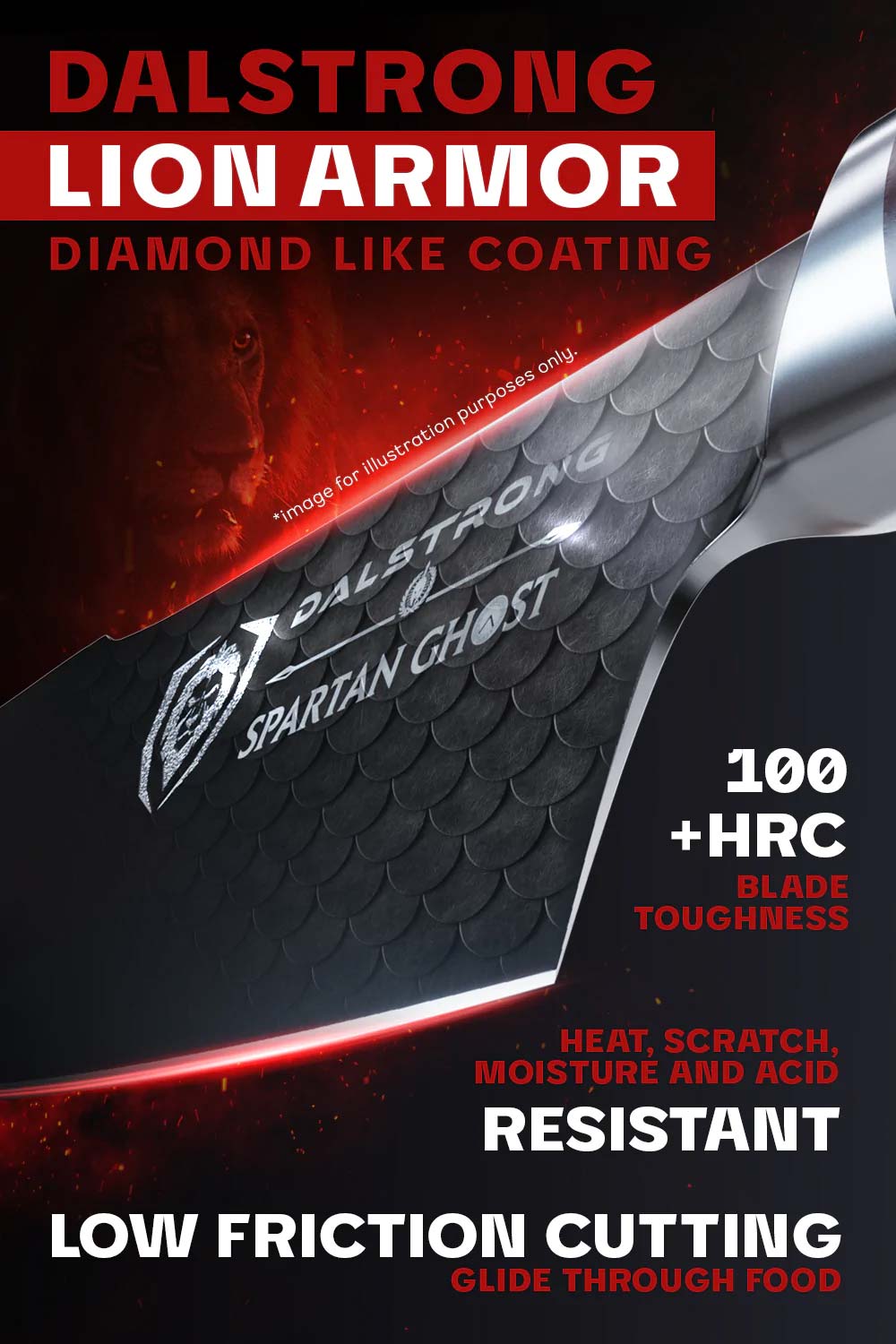 Premium 8-Inch Chef's Knife - Spartan Ghost Series by Dalstrong | High-Carbon German Steel | Razor Sharp Blade for Professional Cooking, Meat Cutting & Vegetable Chopping | Perfect for Home Chefs & Culinary Enthusiasts