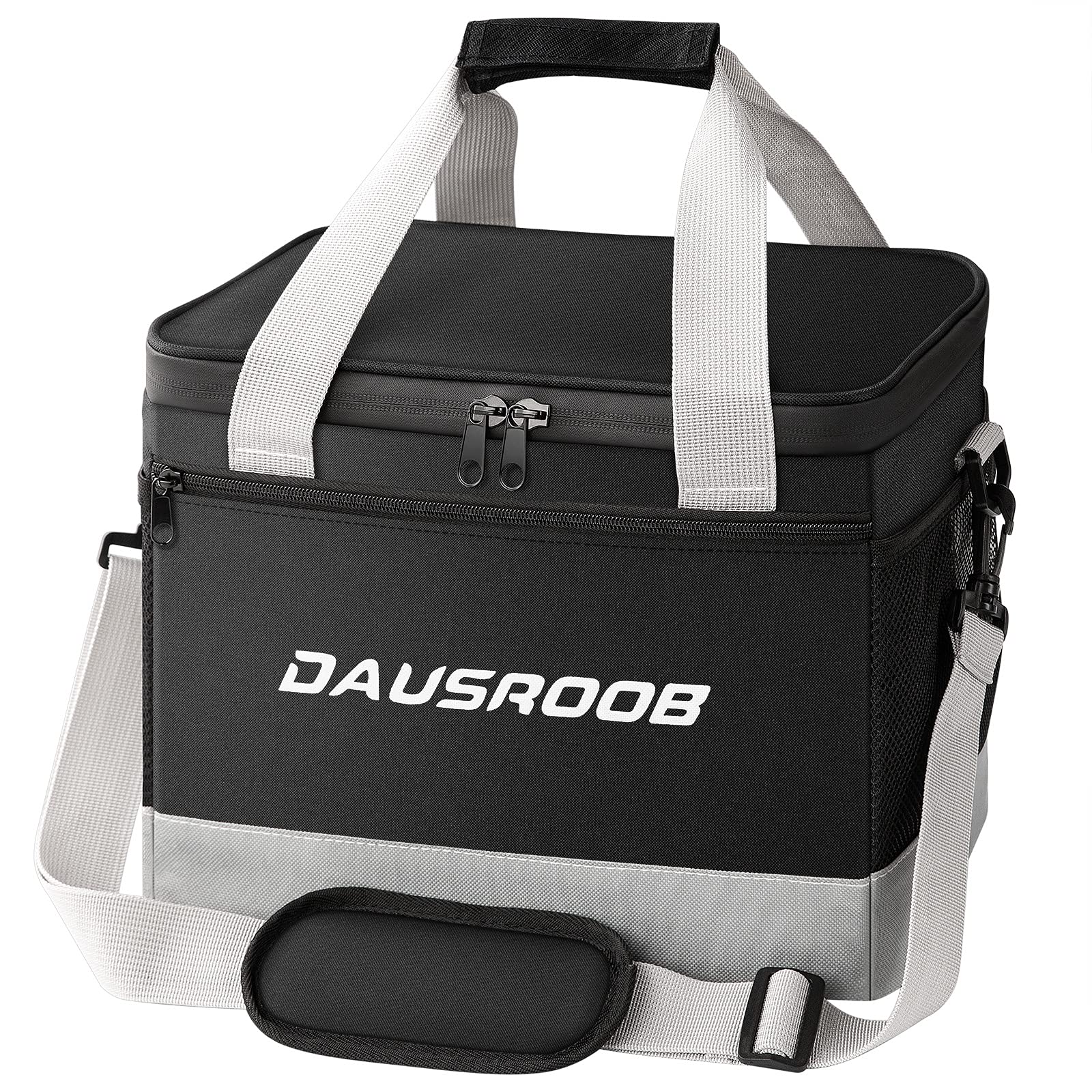 **Dausroob 24-Can Insulated Cooler Bag - Leakproof Collapsible Lunch Box with Adjustable Shoulder Strap for Office, Camping, Picnic, Hiking & Beach Party - Perfect for Keeping Food & Drinks Cold On-The-Go**