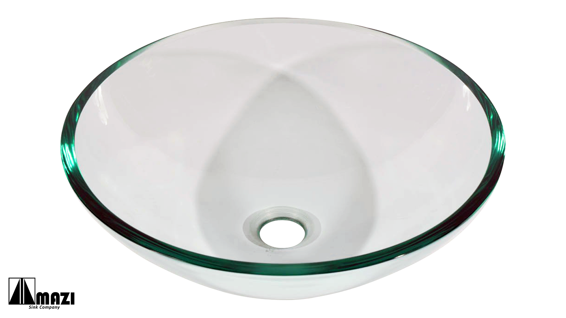 Modern Glass Vessel Bathroom Sink S27 - Round Above Counter Drop-in Vanity Sink for Bathroom, Powder Room & Guest Bath - Elegant Design for Contemporary Home Decor