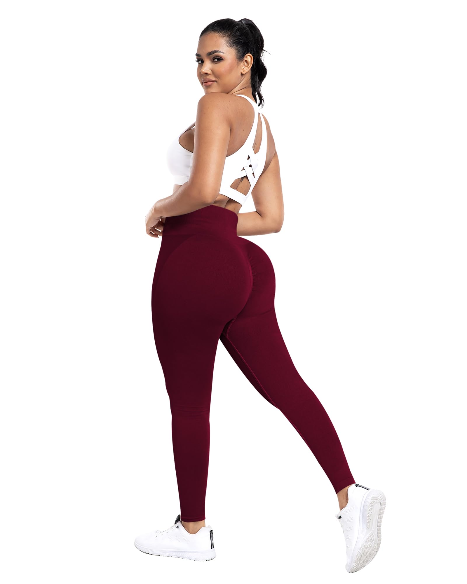 ATHVOTAR 3 Pack Butt Lifting Workout Leggings for Women - High Waist Seamless Scrunch Booty Gym Leggings - Perfect for Yoga, Running & Fitness Training