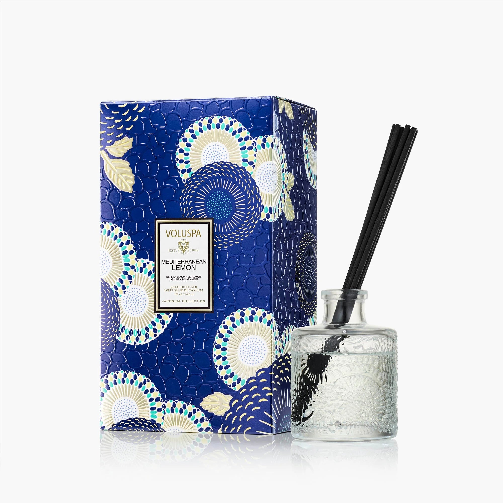 Premium Mediterranean Lemon Reed Diffuser - Natural Aromatherapy for Home, Office & Spa | Long-Lasting Fragrance Oil Set