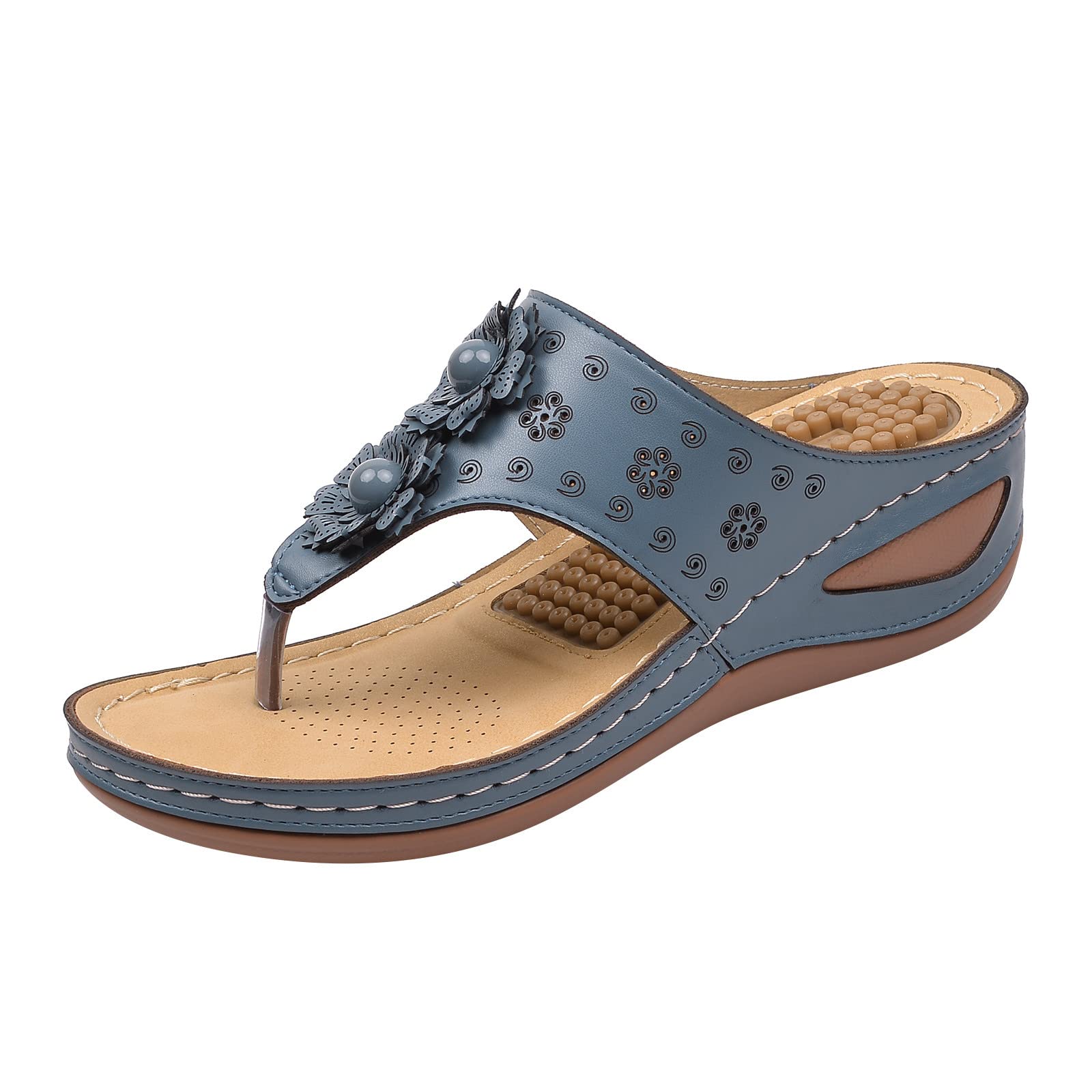 Women's Comfortable Orthotic Sandals with Arch Support - Cute Flip Flops for Walking, Beach & Casual Wear