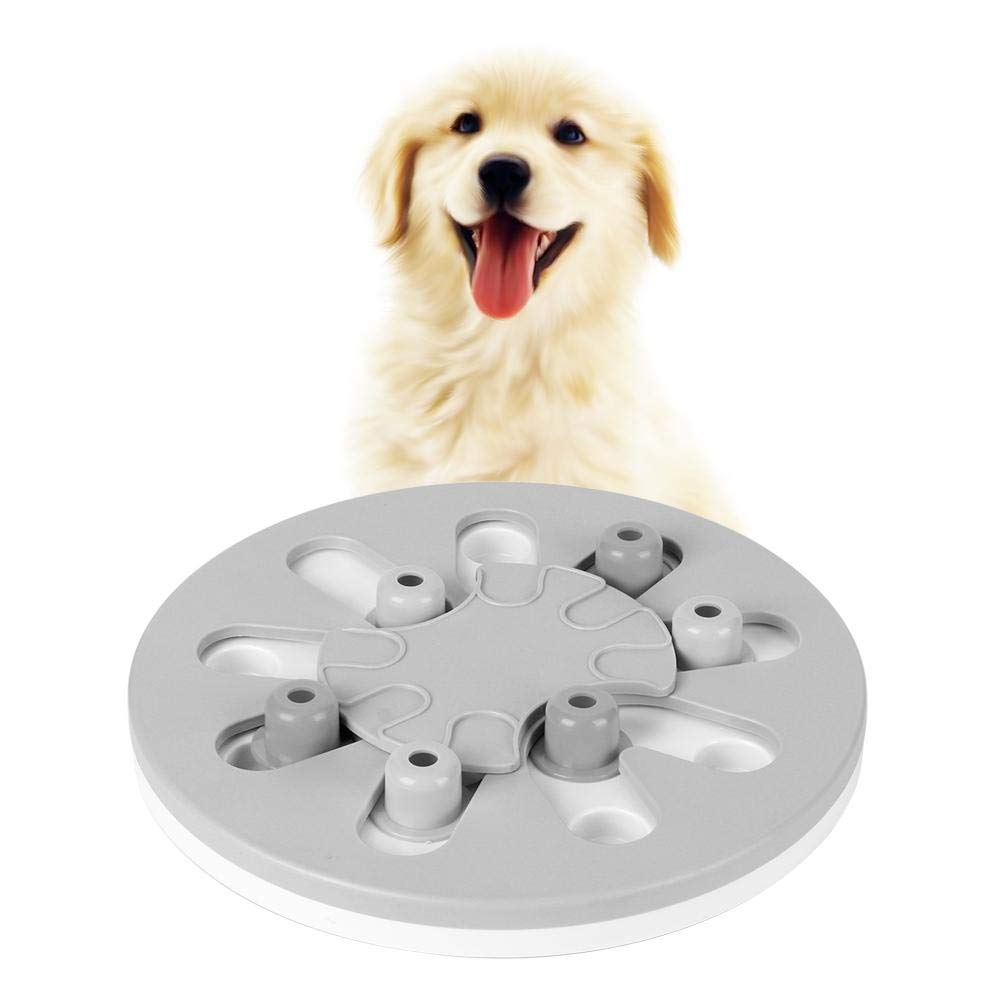 Multifunctional Anti-Choke Pink Dog Food Dispenser Toy - Slow Feeder Bowl for Puppies & Small Dogs (Gray) | Prevents Gulping & Bloat, Mealtime Enrichment for Energetic Pets