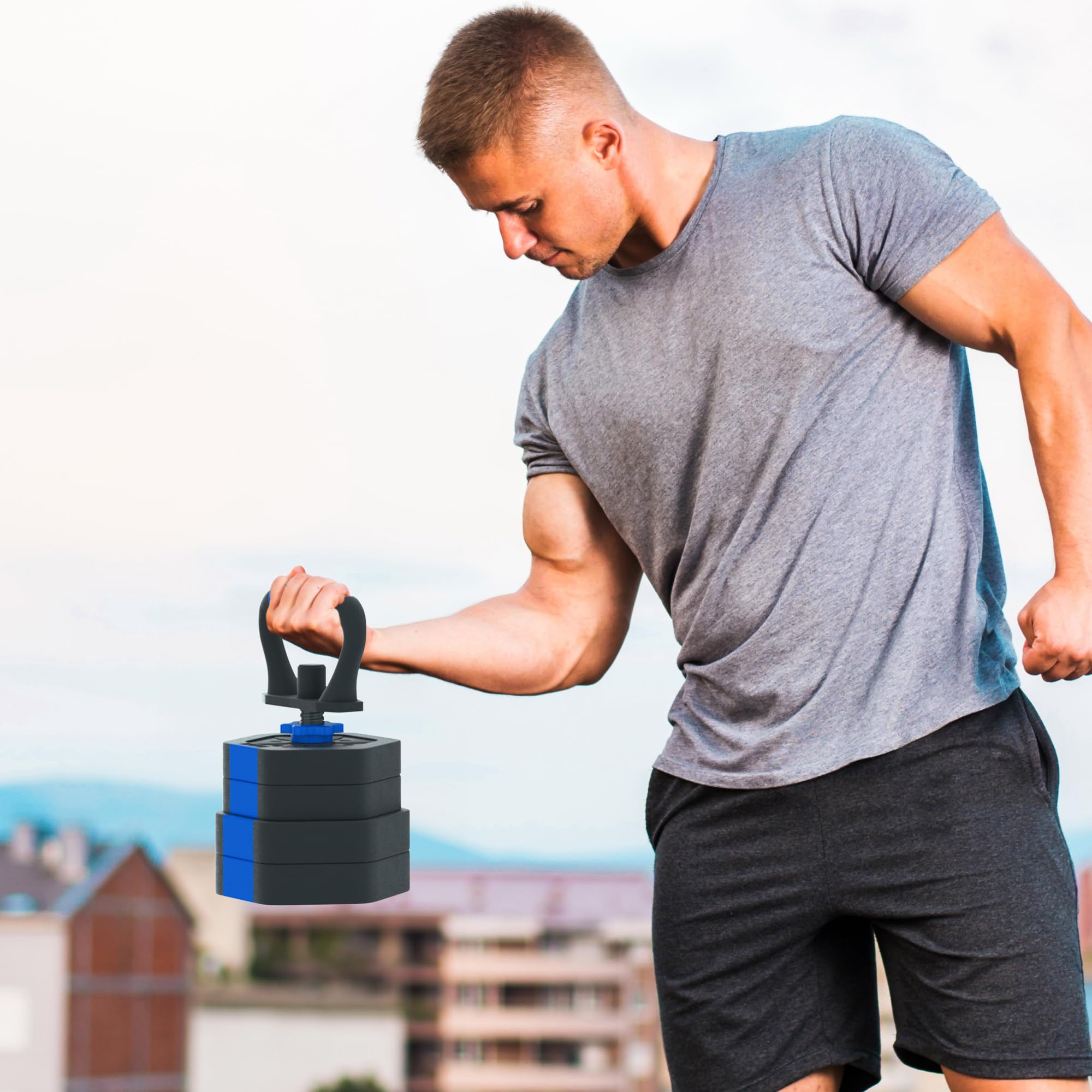 VIVITORY Adjustable Dumbbell Set with Connector - 5-25lbs Hexagonal Free Weights for Home Gym, Non-Slip Cement Mixture Design | Perfect for Strength Training, HIIT Workouts & Small Space Fitness