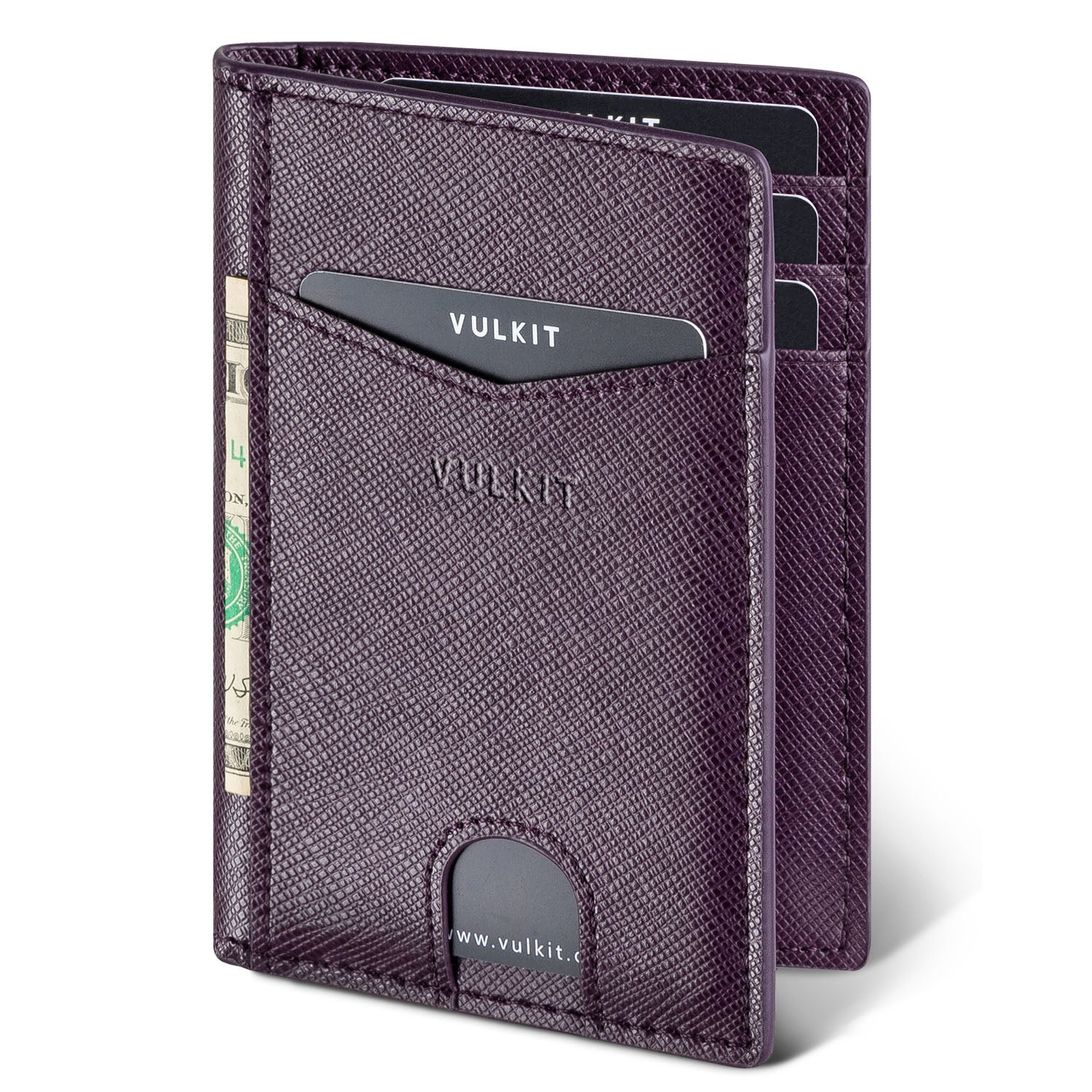 VW100 Slim Bi-Fold Wallet with 2 Exterior Slots for Cash & Cards – Perfect for Everyday Use and Travel