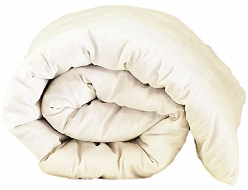 Organic Cotton Mattress Topper - 100% Breathable Cotton Twill Cover, X-Large Twin Size, Off White | Hypoallergenic & Cooling Bed Topper for Back Pain Relief, Guest Room & Dorm Essentials