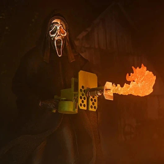 Ghost Face Inferno Ultimate Action Figure - Collectible Horror Movie Toy for Halloween, Cosplay & Display - Perfect for Fans of Scary Films & Collectors