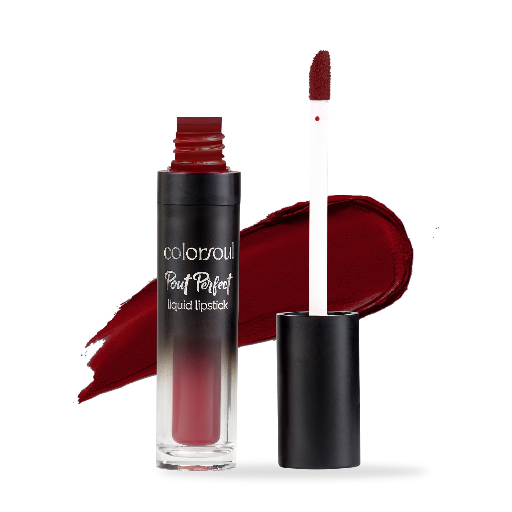 Colorsoul Pout Perfect Matte Liquid Lipstick - Long Lasting, Vegan & Cruelty Free - Preppy Red Shade 02 for Party, Date Night & Everyday Wear