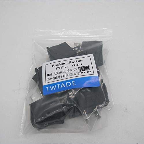 8Pcs Mini Boat Rocker Switch KCD3-101 & KCD3-101N-R - 2 Pin & 3 Pin Toggle Switches with Red Light Illumination for Marine, Automotive, and DIY Electronics Projects