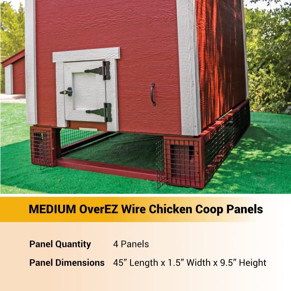 OverEZ Medium Chicken Coop Wire Panels - 4 Pack, 45