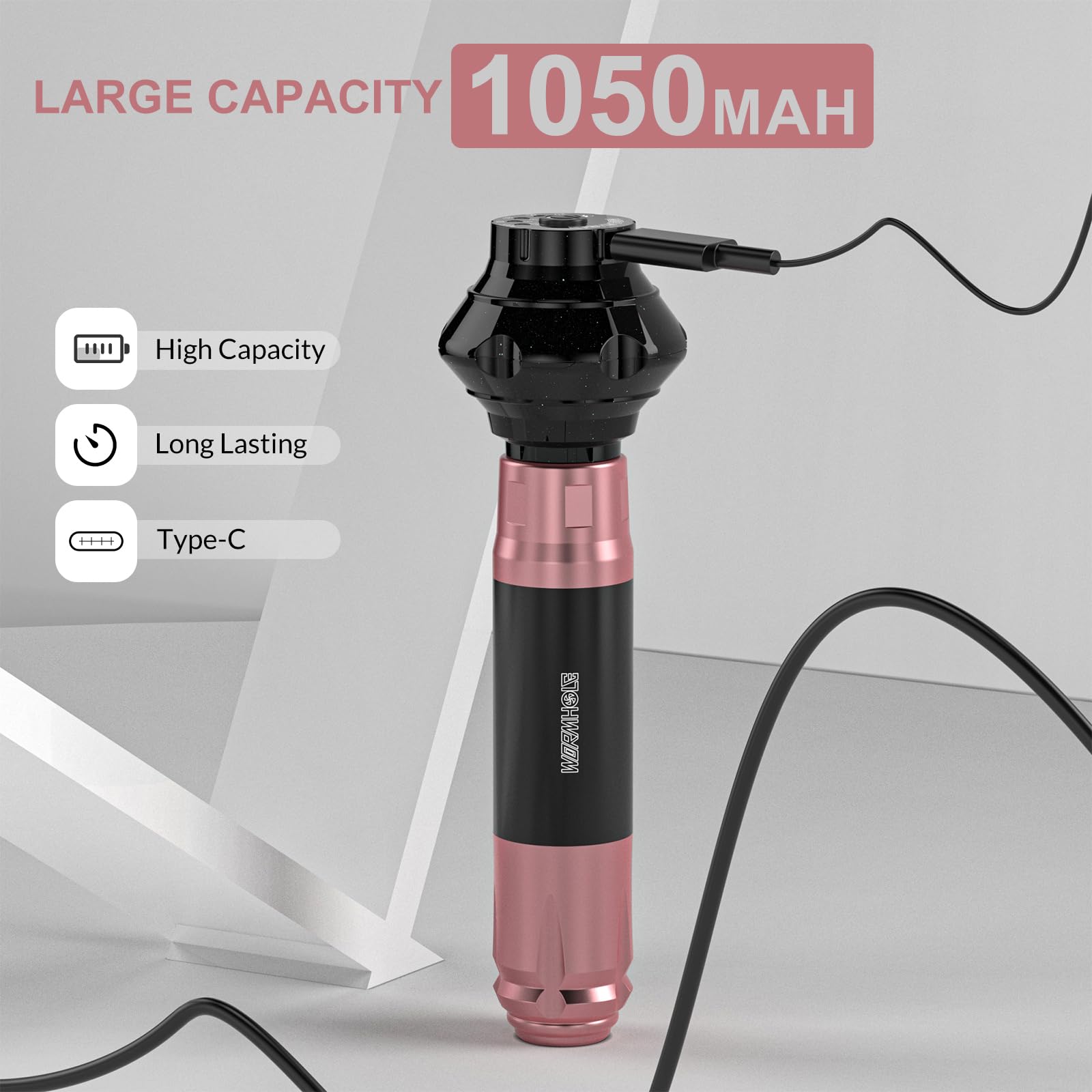 Wireless Tattoo Kit with 1,050mAh Battery - Professional Tattoo Gun Machine & Pen Set for Artists - Perfect for Home, Studio, and Travel Tattooing (WTK256)