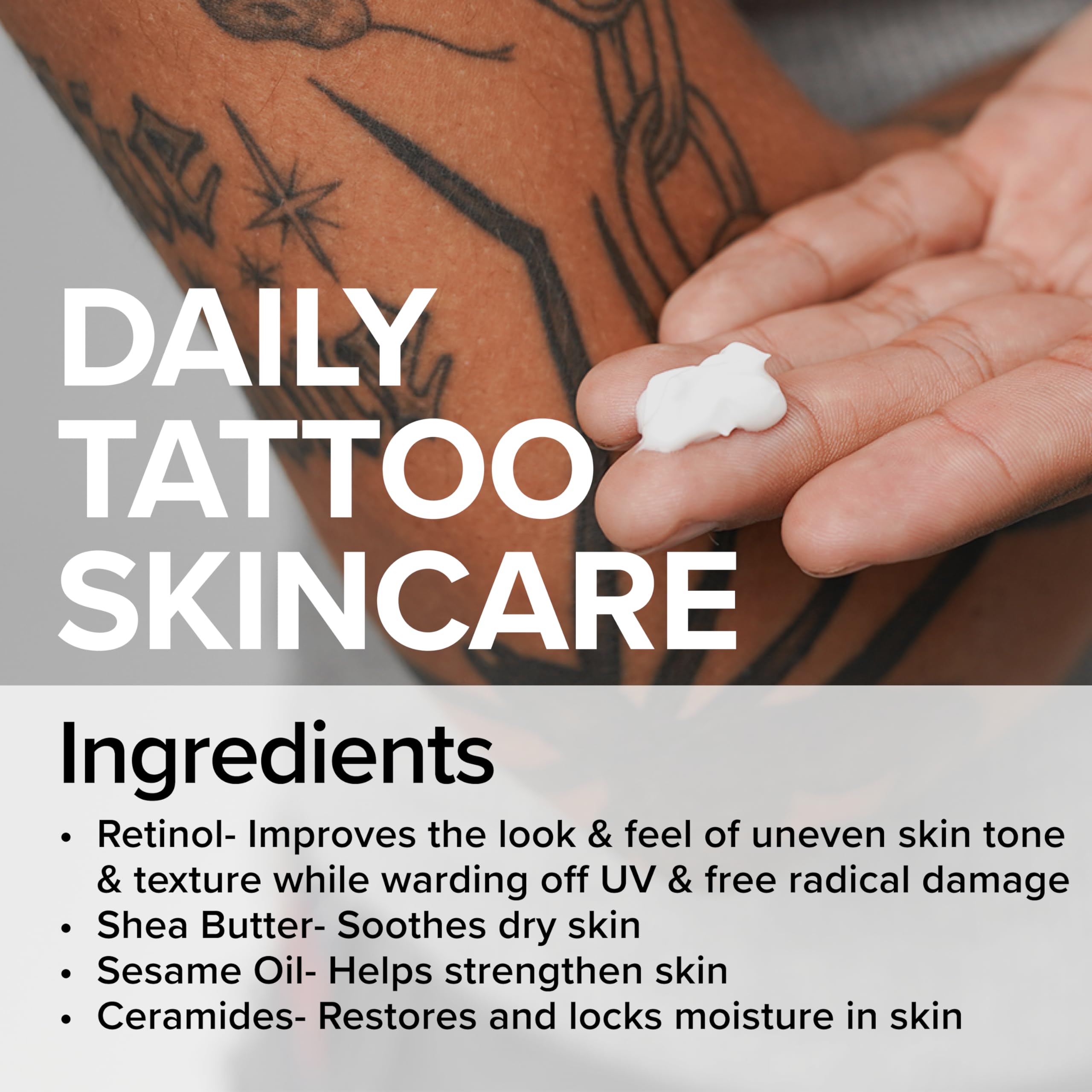 Mad Rabbit Replenish Tattoo Body Lotion - Fragrance-Free, Non-Greasy & Silicone-Free Moisturizer with Clean Ingredients | Lightweight Daily Hydration for Tattoo Aftercare & Skin Repair (9.5 oz) | Perfect for Post-Tattoo Healing & Dry Skin Relief