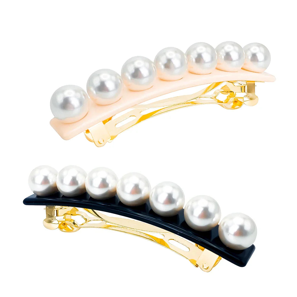 Elegant Pearl Hair Clips for Women - Classic Fashion Hair Accessories for Dresses, Weddings & Special Occasions - Minimalist Hair Jewelry Gift for Her