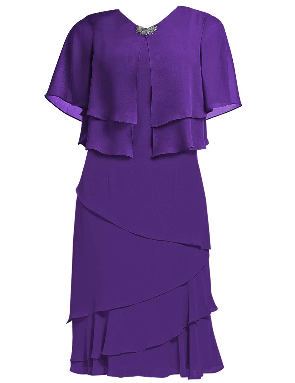 Elegant Chiffon Mother of The Bride Dress - Formal Pleated Evening Gown for Wedding Guest - Perfect for Weddings, Cocktail Parties & Special Occasions