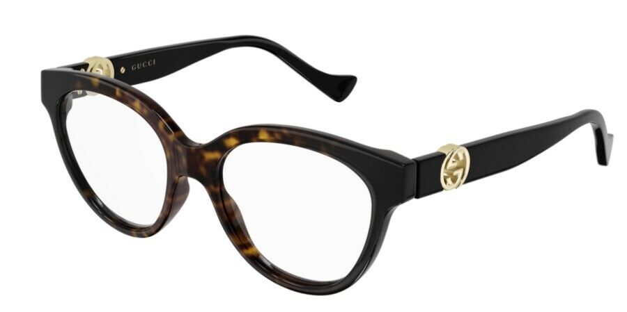 Gucci GG 1024O 009 Havana Cat Eye Round Women's Eyeglasses | Stylish Designer Frames for Women | Perfect for Work, Date Night & Everyday Wear