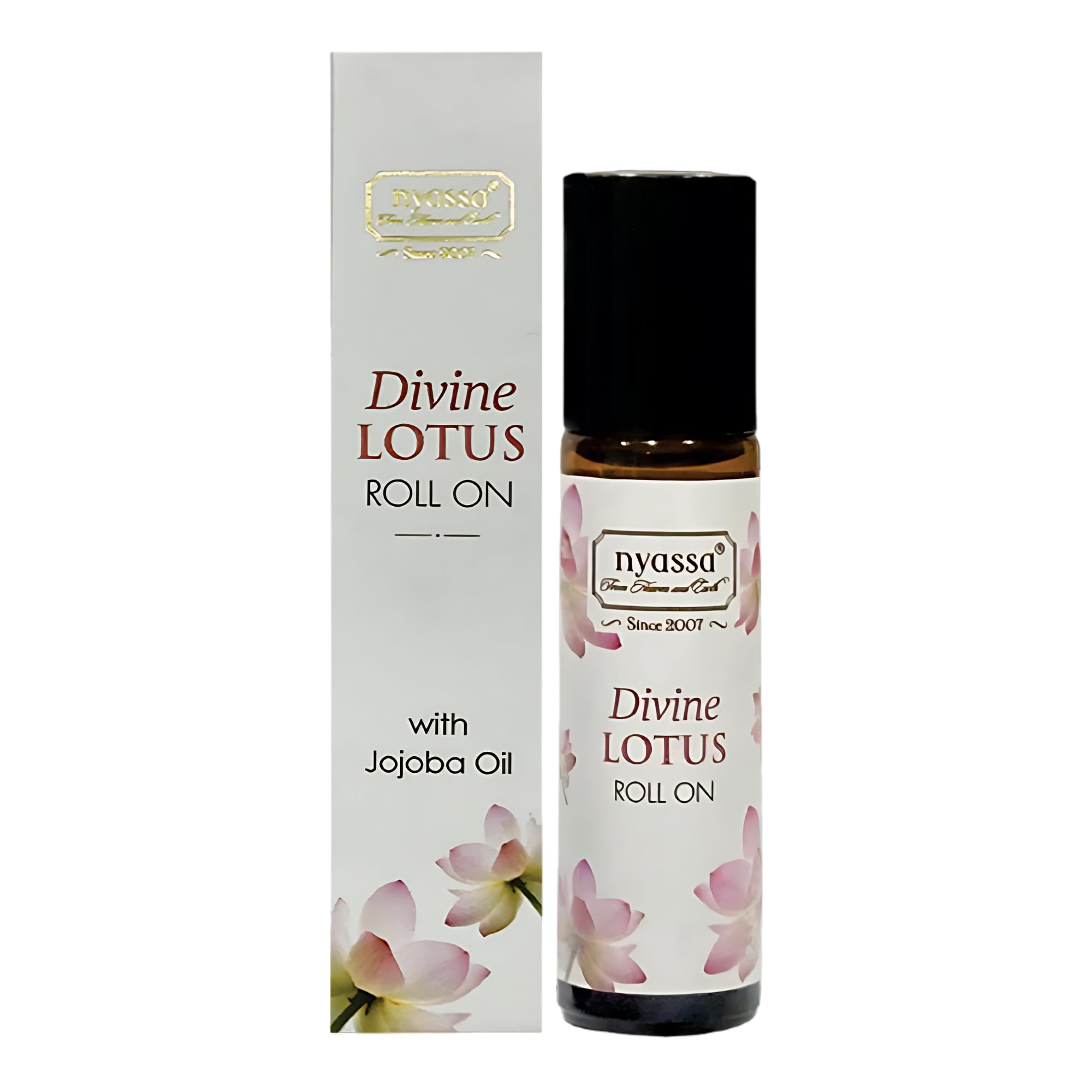 Nyassa Divine Lotus Roll-On Essential Oil 10ml - Jojoba Oil & Fragrance Oil Blend for Relaxation, Aromatherapy & Stress Relief