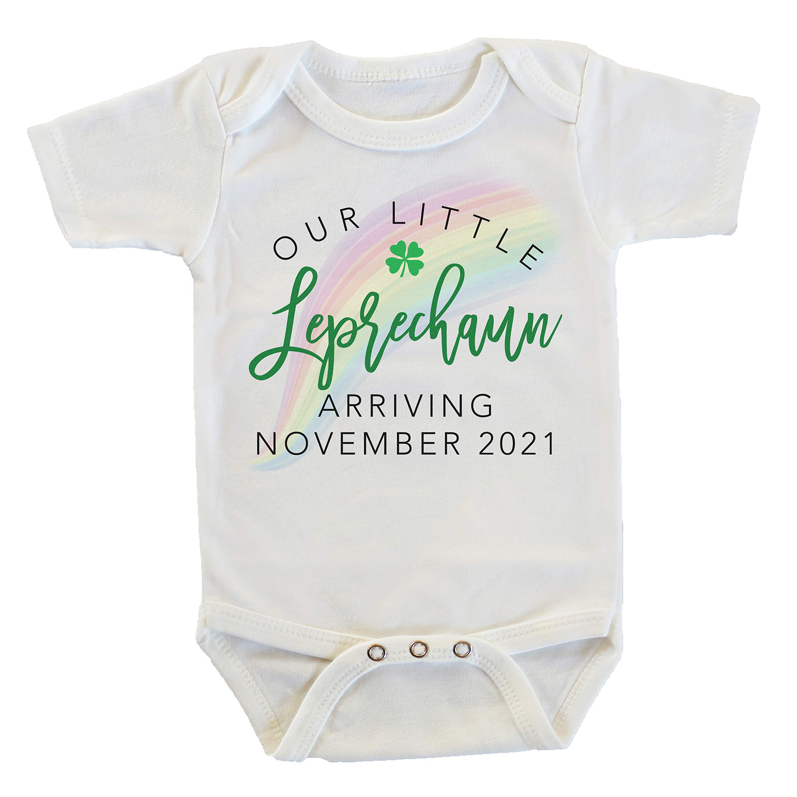 Adorable Irish Green Leprechaun Pregnancy Announcement Onesie - Perfect for St. Patrick's Day & Baby Gender Reveal Parties