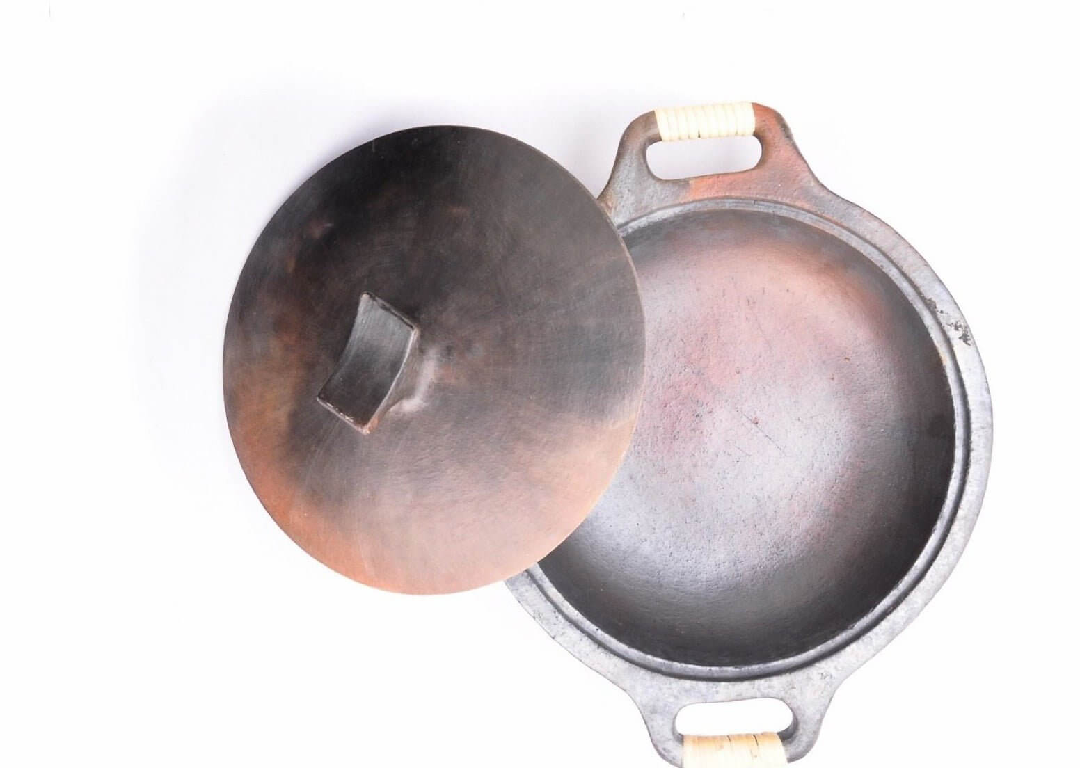 Authentic Manipur Black Pottery Kadai – Handcrafted Indian Clay Cooking Pot for Traditional Dishes | Perfect for Stews, Curries & Slow Cooking