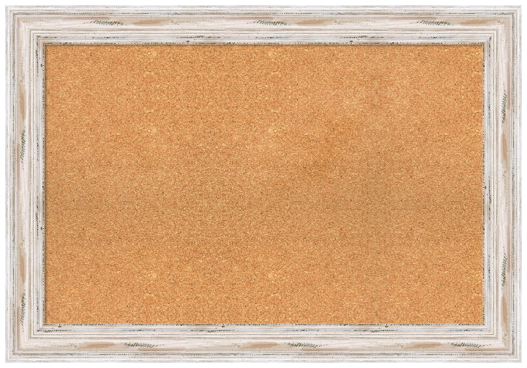 Natural Custom Cork Bulletin Board 39x27 Inches - Alexandria White Wash Wood Frame - Pin Board & Organization Board for Office, Home, or Classroom - Various Custom Sizes Available