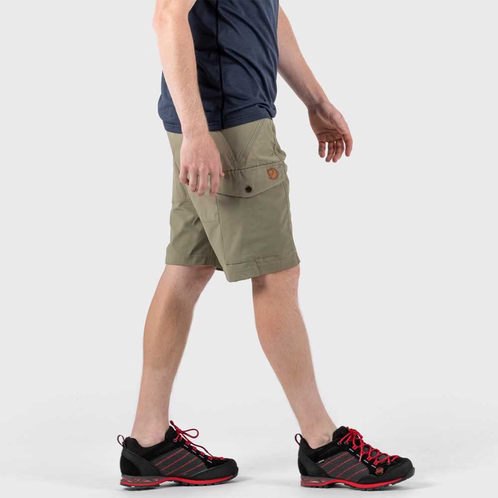 Fjällräven Men's Abisko Hiking Shorts - Light Olive, Size 54 - Durable Outdoor Adventure Shorts for Camping, Trekking & Travel