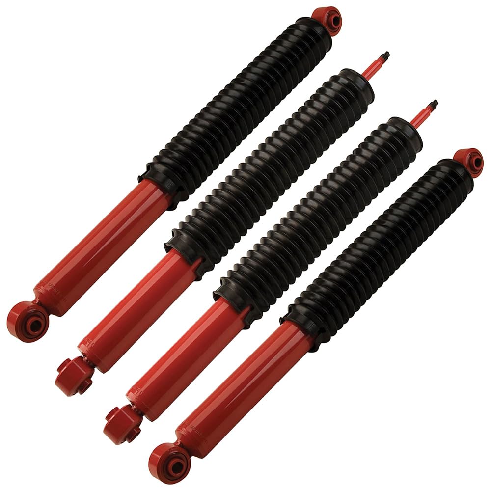 Dodge Ram 2500 & 3500 Heavy Duty MonoMax Shock Absorbers Set of 4 - Premium Replacement Struts for Smooth Ride (Part# 77-62267C0) - Ideal for Off-Roading, Towing & Daily Driving