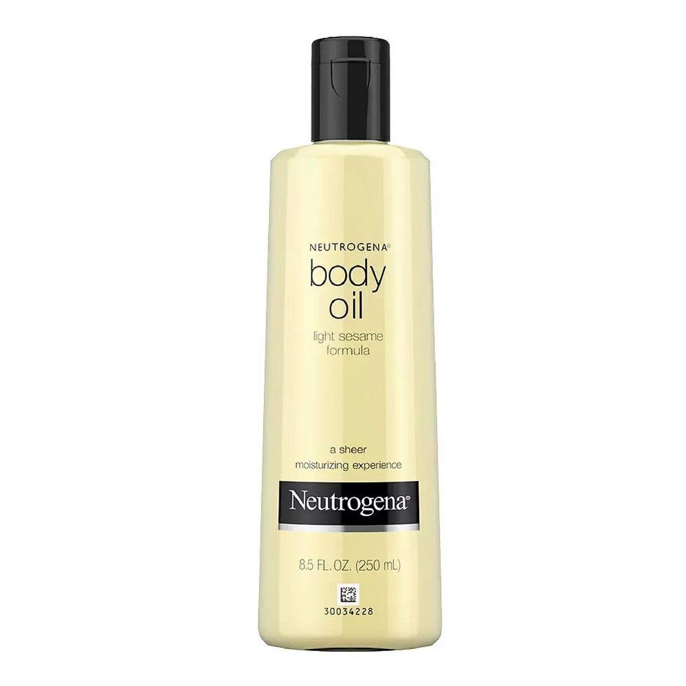 Neutrogena Light Sesame Body Oil - 8.5 oz (8 Pack) | Moisturizing Skin Care for Dry Skin | Perfect for Post-Shower Hydration & Massage Therapy