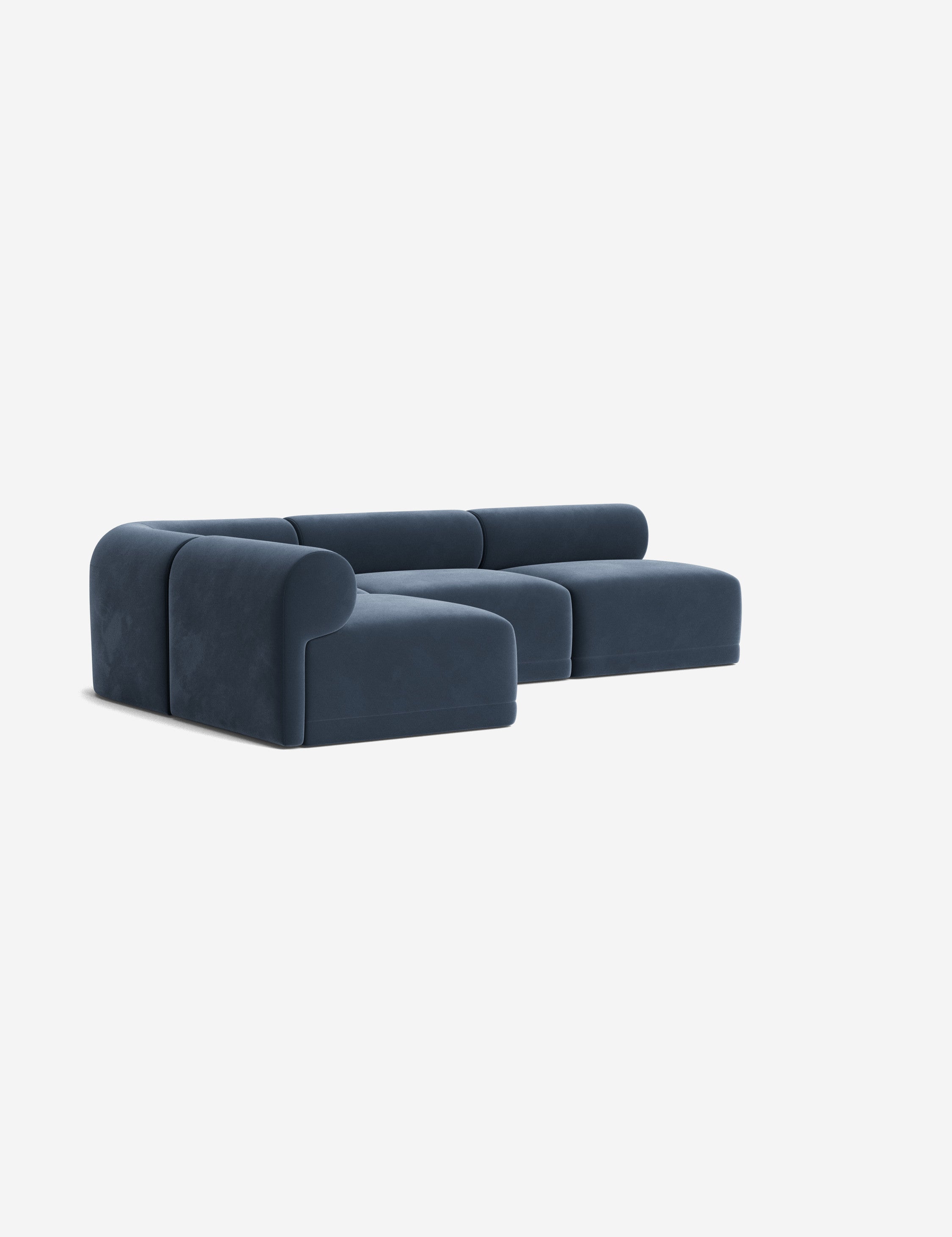 Modern Carson Sectional Sofa with Reversible Chaise - Soft Fabric Upholstery for Living Room, Family Room & Home Theater Comfortable Seating