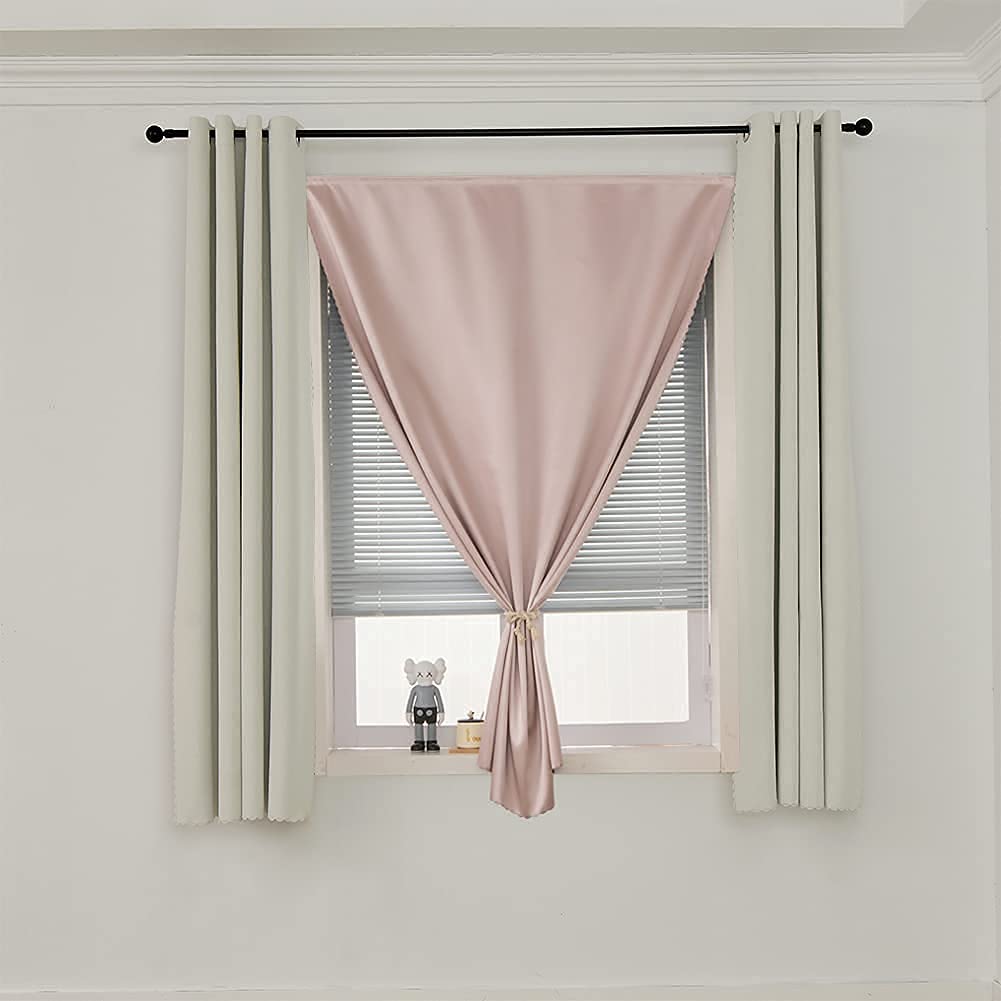 Autohesion Blackout Curtains - Thermal Insulated Window Drapes for Bedroom & Kitchen (1 Panel, 35