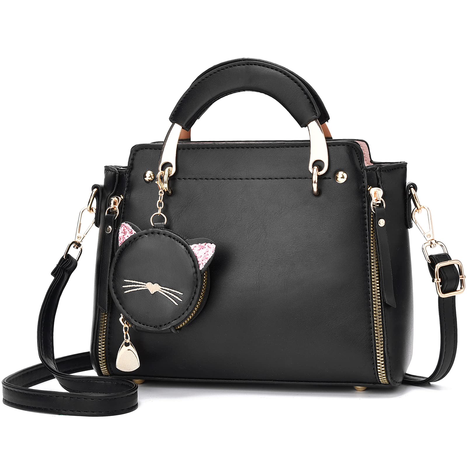Stylish IHAYNER Women's Fashion Handbags - Top Handle & Crossbody Shoulder Bag with Adorable Kitty Purse | Perfect for Work, Date Night & Daily Use