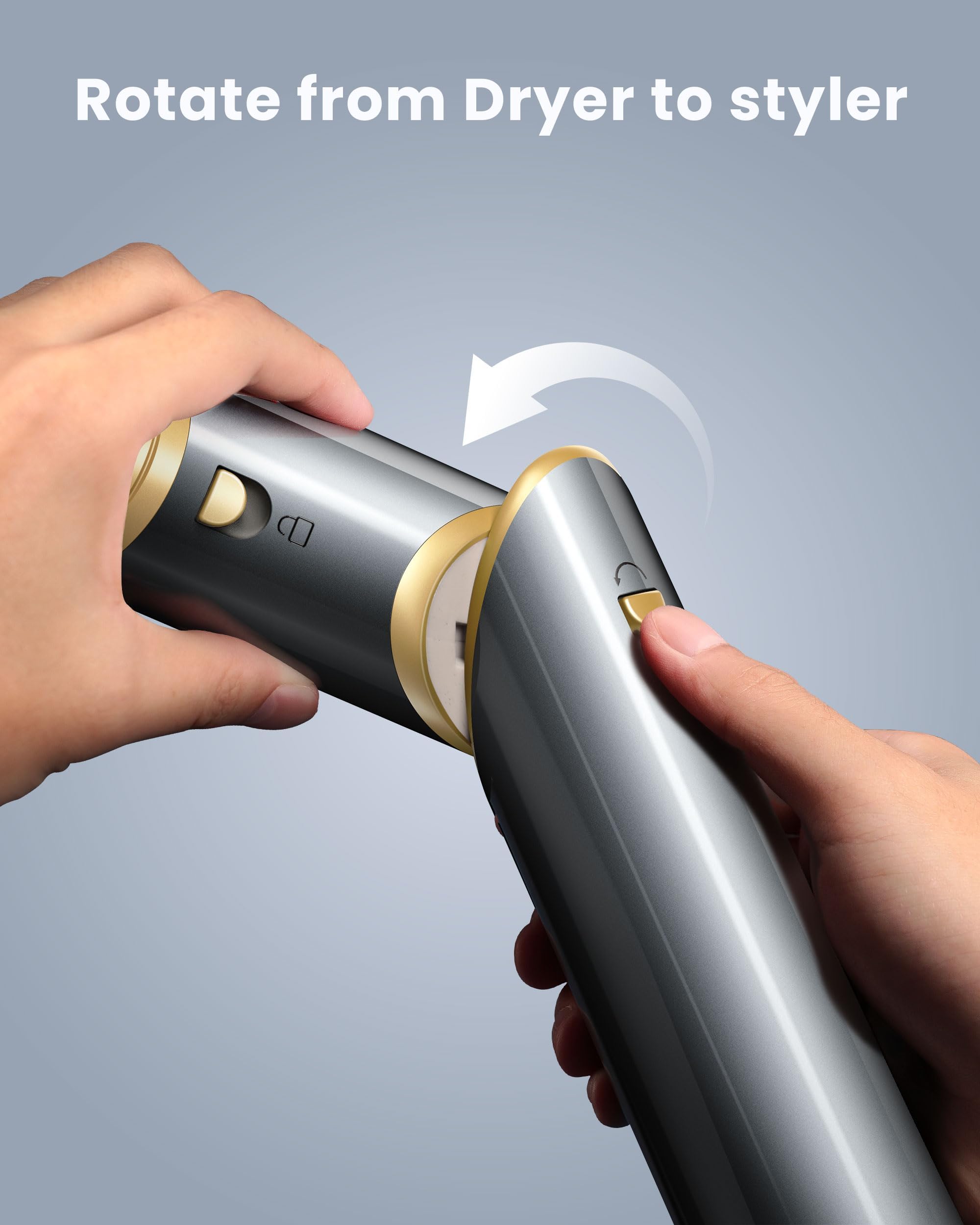 Easywave 5-in-1 Air Wrap Hair Styler & Hot Air Brush Set - Professional Hair Dryer for Fast Drying, Curling, Volumizing & Smoothing with Oval Brush & Concentrator - Perfect for Salon-Quality Styling at Home, Travel & Daily Hair Care
