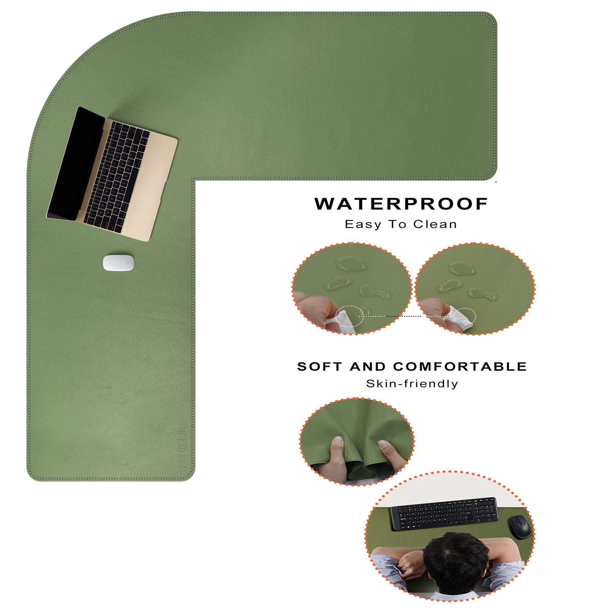 Premium L-Shaped Desk Mat - 46