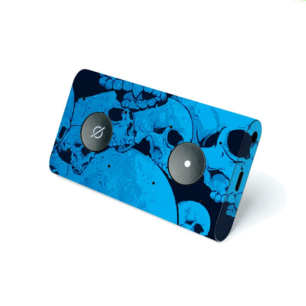MightySkins Vinyl Decal Wrap Cover for Amazon Echo Auto - Blue Skulls Design | Protective & Durable Skin | Easy to Apply & Remove | Made in USA | Perfect for Car, Office & Home Decor