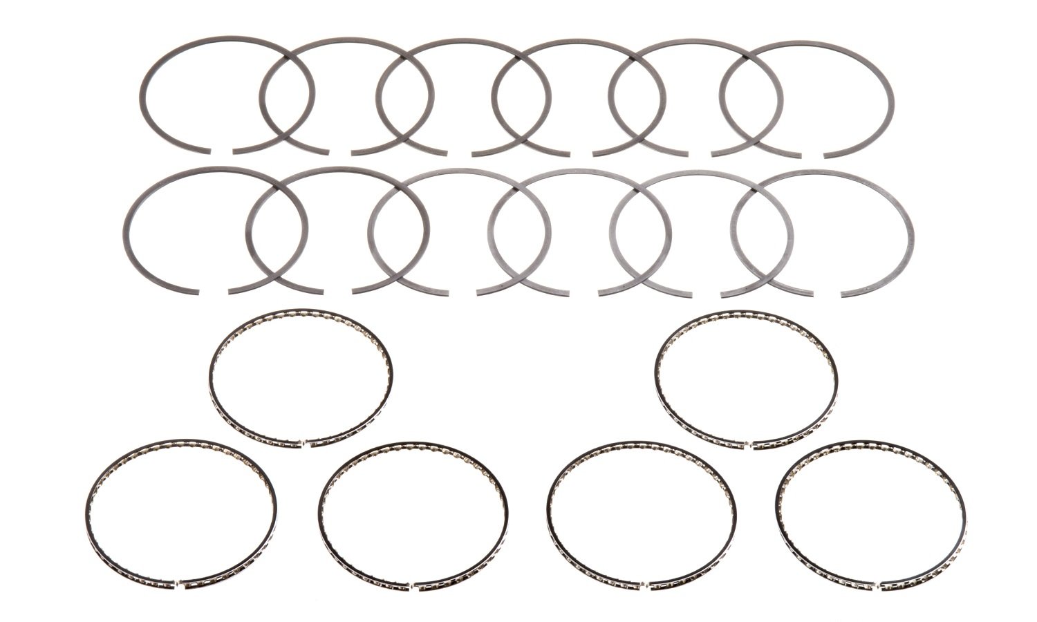 Hastings 2M5107 6-Cylinder Piston Ring Set - High Performance Engine Parts for Ford, Chevy & Dodge - Perfect for Engine Rebuilds & Automotive Repairs