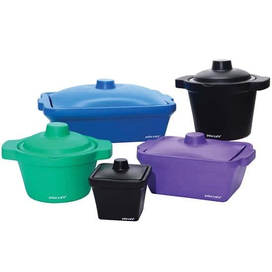 Polarsafe EVA Foam Rectangular Ice Pan with Lid - 9 Liter Reusable Freezer Tray for Cocktails, Beverages & Party Drinks - Purple Cooler Ice Cube Maker for Home & Bar Use