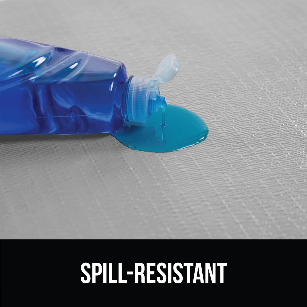 GORILLA GRIP Non-Slip DripGuard Drawer & Shelf Liner - BPA Free Kitchen Cabinet Liner, Smooth Surface Plastic Shelf Protector for Bathroom Drawers, Cabinets (17.5