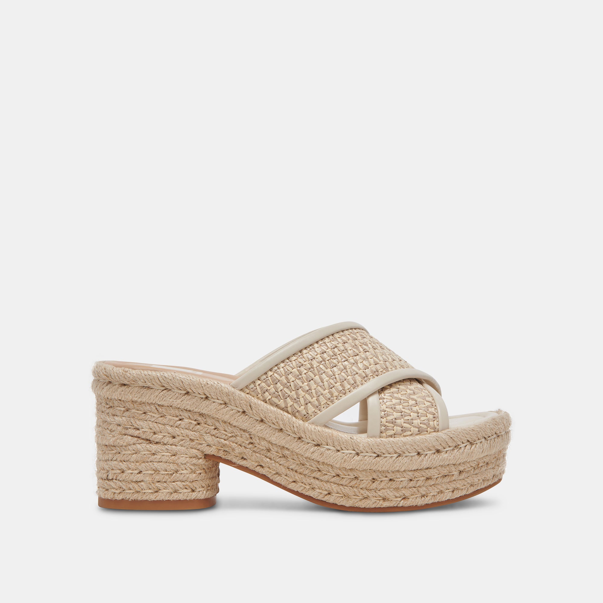 Eldora Women's Natural White Raffia Heels - Comfortable Summer Wedge Sandals for Beach, Wedding & Casual Outings