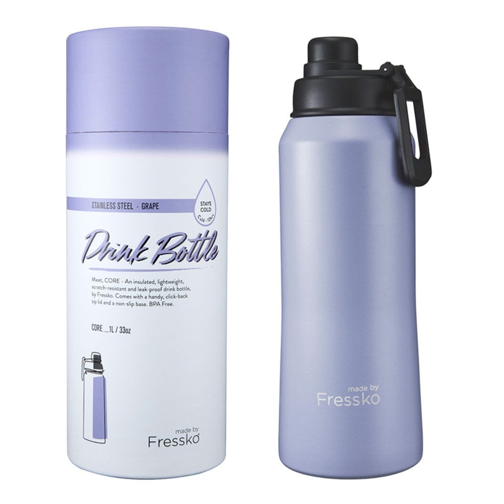 Fressko CORE 1L Insulated Stainless Steel Water Bottle with Sip Lid - Leakproof & BPA-Free for Gym, Hiking, Travel & Everyday Use