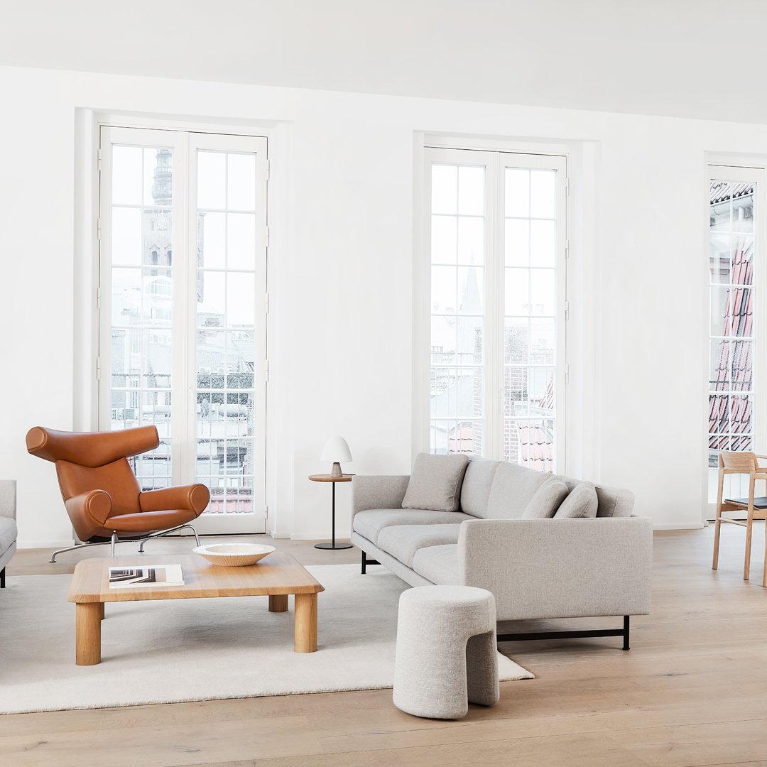 Erik Jørgensen Wegner Ox Chair - Mid Century Modern Leather Lounge Chair for Living Room, Office & Reading Nook - Scandinavian Design Replica