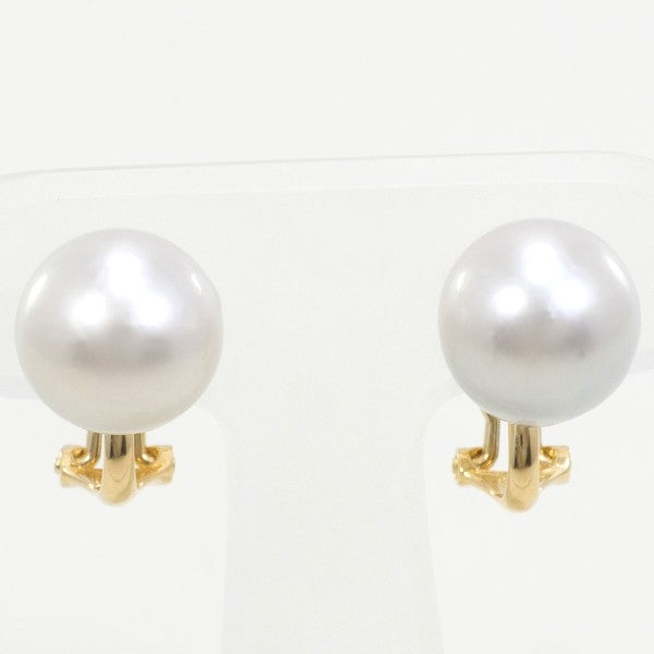 18K Yellow Gold Pearl Earrings for Women - Classic Elegant Stud Earrings - Perfect for Weddings, Parties & Everyday Wear