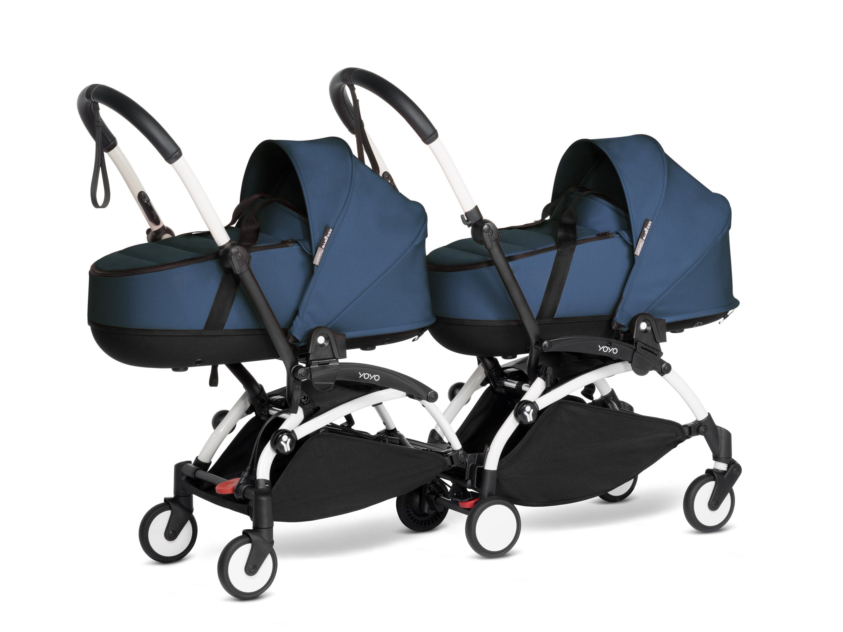 Stokke YOYO 3 Double Stroller with Bassinet - Lightweight Compact Travel Stroller for Twins - Perfect for Air Travel, City Walks & Outdoor Adventures