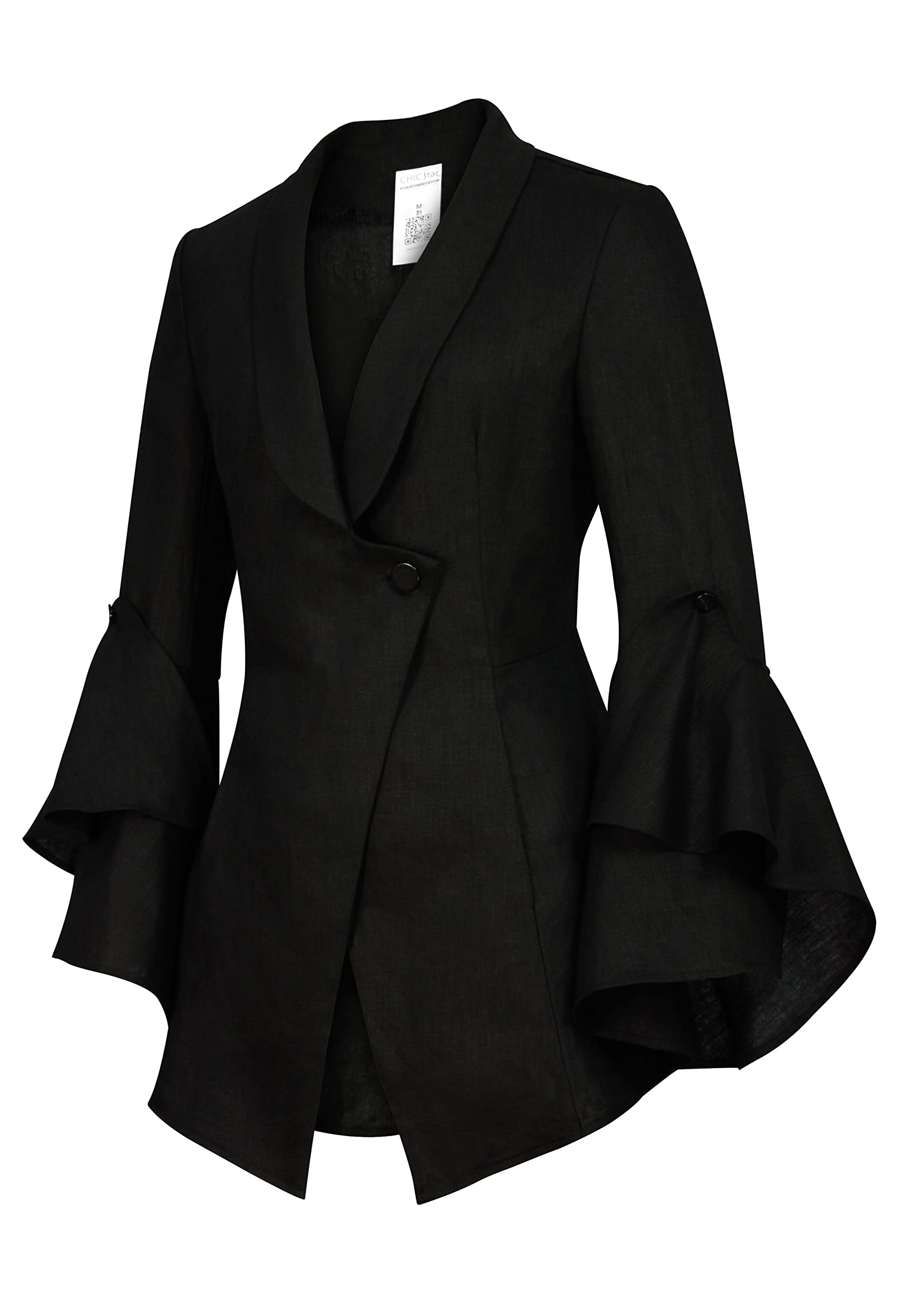 Women's Linen Blazer Jacket - Lightweight Summer Office Wear & Casual Outfit for Work, Travel, and Outdoor Events