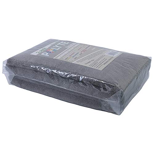 POLYTE Professional Quick Dry Lint Free Microfiber Hair Towel for Salon & Home Use - 20x40 Inches, Ultra Absorbent Hair Wrap Towel for Wet Hair - 2 Pack (Dark Gray) - Perfect for Hair Styling, Blow Drying & Post-Workout Care