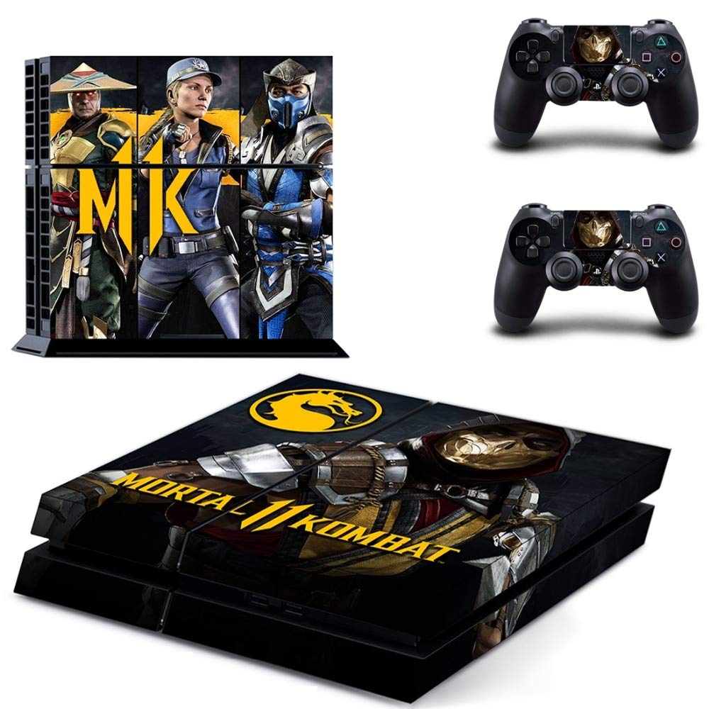 Premium PS4 Pro Skin Sticker Decal for Sony PlayStation 4 Console & 2 Controllers - Mortal Kombat 11 Design - Vinyl Protective Cover for PS4 Slim & Pro - Perfect for Gaming Setups & Collectors