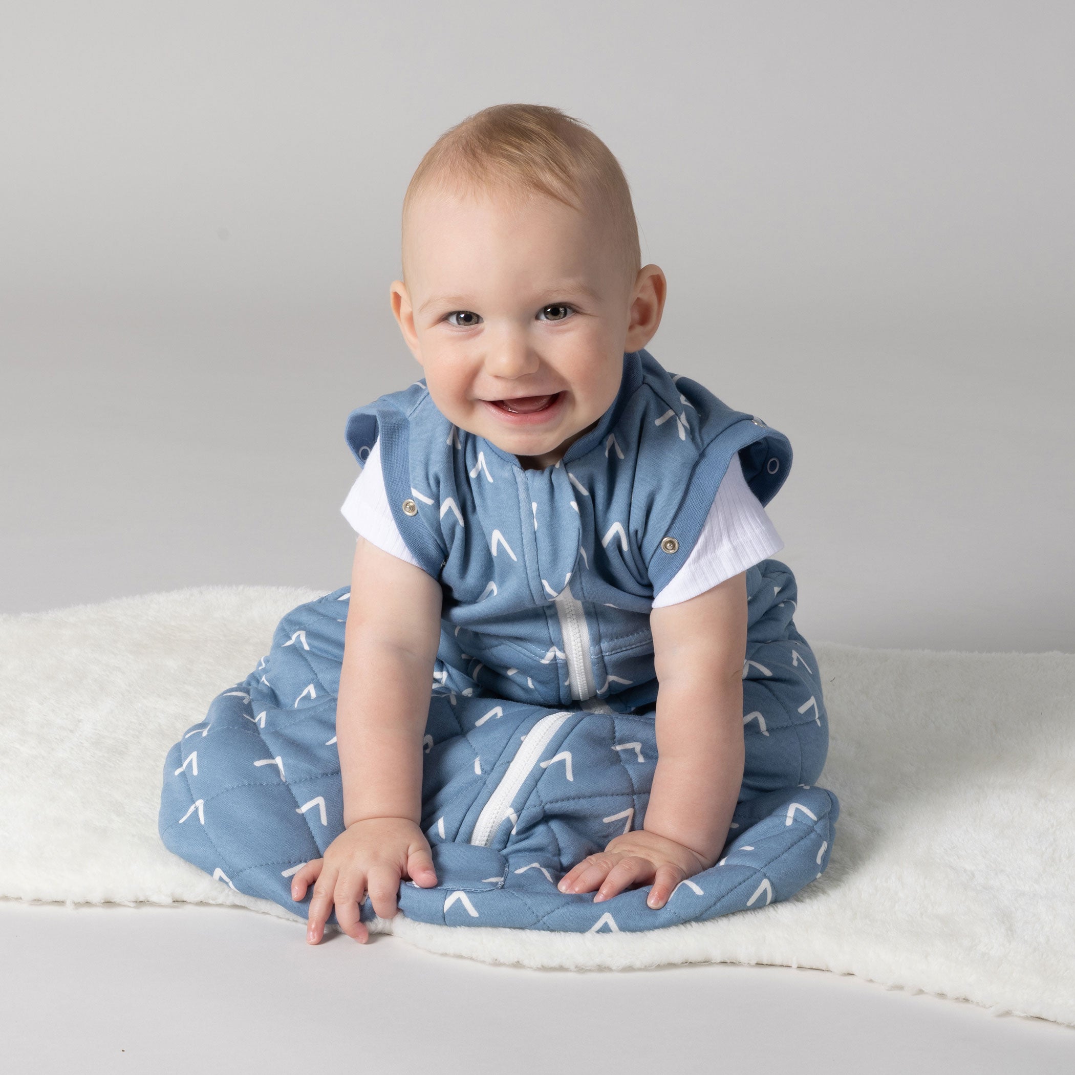 Nordic 2.5 TOG Swaddle Sleep Bag for Babies - Soft Denim Baby Sleeping Sack - Perfect for Nursery, Daycare & Travel